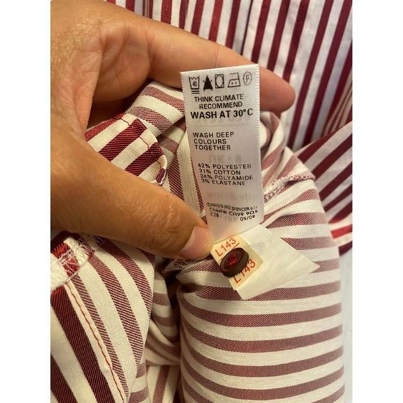 Marks & Spencer striped button down shirt Small - Picture 4 of 5